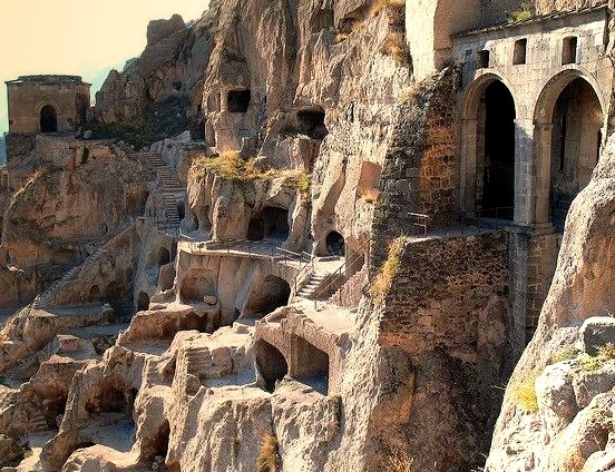 by Lidia Ilona on Flickr.Vardzia Cave City is a cave monastery dug into the side of the Erusheli mountain in southern Georgia. The monastery was constructed as protection from the Mongols. and...