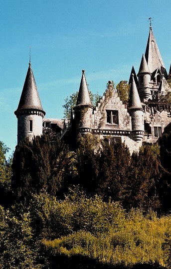 Chateau De Noisy, hidden in the forest around Celles, Wallonia, Belgium