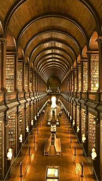 Trinity College Library at University of Dublin, Ireland