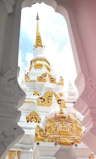 Buddhist temple in Chaiya, Surat Thani, Thailand